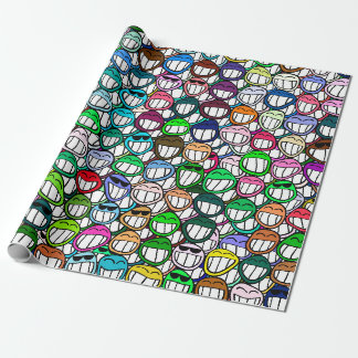 Grimaes op cadeaupapier