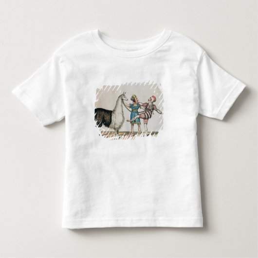 Grimaldi en de Alpaca in het Populaire Pantomime Kinder Shirts (Voorkant)