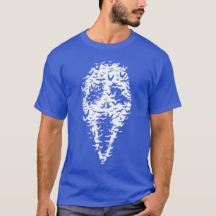Grimasmasker uit vogelfamilie t-shirt
