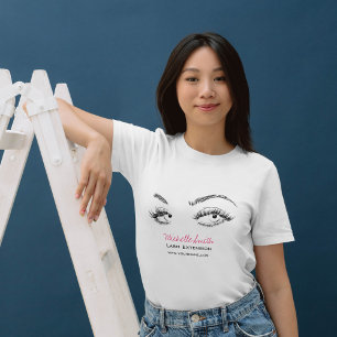 Grimasseur Wimpers Wenkbrauwen Zwart en Wit Eenvou T-shirt