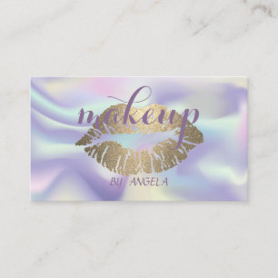 Grimmer Elegante Glitterige Lippen Holografisch Visitekaartje