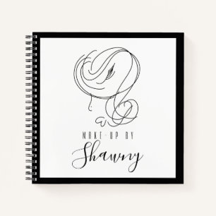 Grimmer Feminine Lijn Kunst Vrouw Hand Getekend Notitieboek