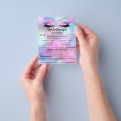 Grimmer Lash Glitter Prijslijst Blauw Roze2 Flyer (Hand)
