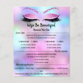 Grimmer Lash Glitter Prijslijst Blauw Roze2 Flyer (Voorkant)
