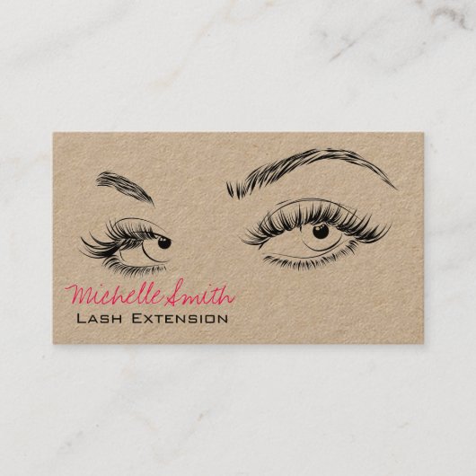 Grimmer Lashes Wenkbrauwen Zwart Wit Qr Code Visitekaartje (Voorkant)