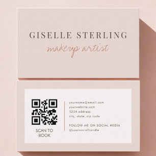 Grimmer QR-code Roze Blush Visitekaartje