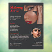 Grimmer voor make-up Kunstenaar Aangepaste Ramenfo Raamsticker (Vel 3)