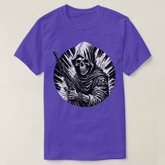Grimmige Reaper geweer T-shirt (Design voorkant)