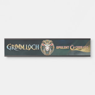 Grimmloch Geit Embleem Fantasy RPG Deurbordje