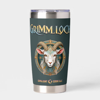 Grimmloch Goat Emblem Fantasy RPG Geïsoleerde Drinkbeker