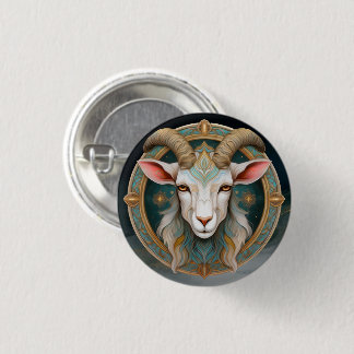 Grimmloch Goat Emblem Fantasy RPG Ronde Button 3,2 Cm