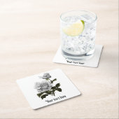 Grimoire White Rose Vierkante Kartonnen Onderzetter (Insitu)