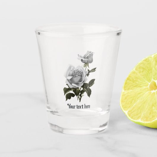 Grimoire Witte Roos Shot Glas (Voorkant)