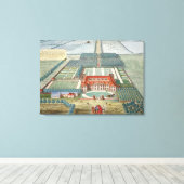 Grimsthorp in het graafschap Lincoln gegraveerd do Canvas Afdruk (Insitu (Houten vloer))