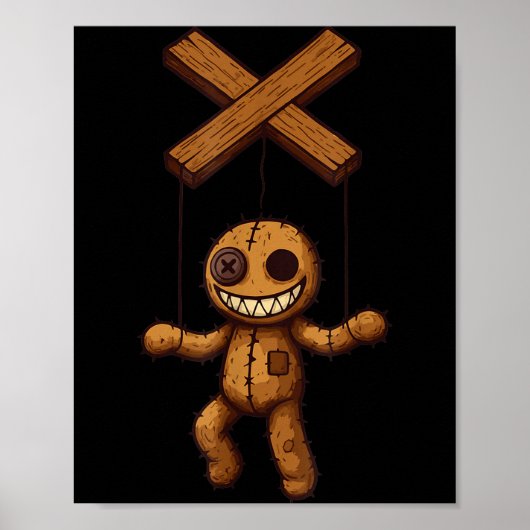 Grimstring – Soky Playful Puppet Marionette Cartoo Poster (Voorkant)