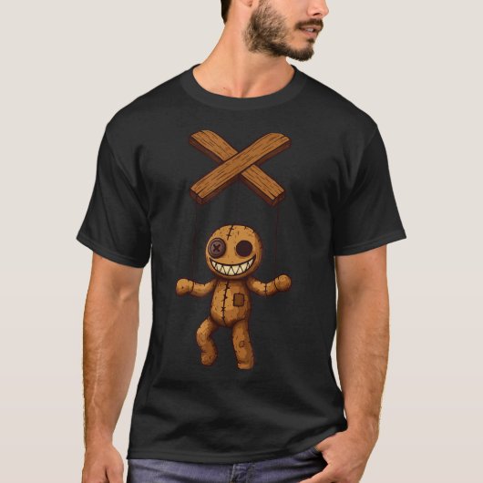 Grimstring – Soky Playful Puppet Marionette Cartoo T-shirt (Voorkant)