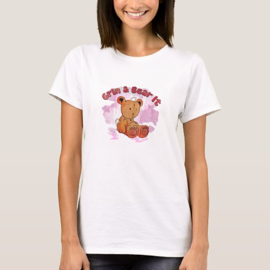 grin en beer t-shirt (Voorkant)