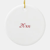 Grin Face met Red Hearts gepersonaliseerd Keramisch Ornament (Achterkant)