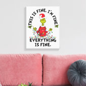 Grinch | Alles is goed Canvas Afdruk (Insitu (Woonkamer))