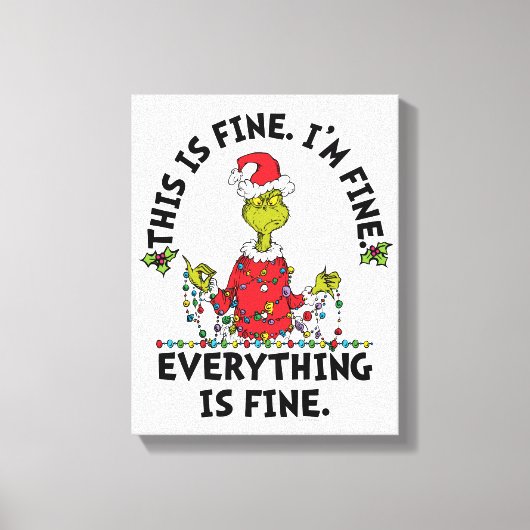 Grinch | Alles is goed Canvas Afdruk (Voorkant)