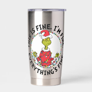 Grinch Alles is goed Geïsoleerde Drinkbeker