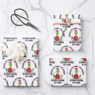 Grinch   Alles is goed Inpakpapier Vel