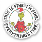 Grinch | Alles is goed Sticker (Voorkant)