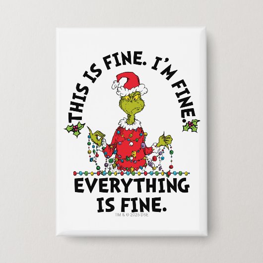 Grinch | Alles is prima Button (Voorkant)