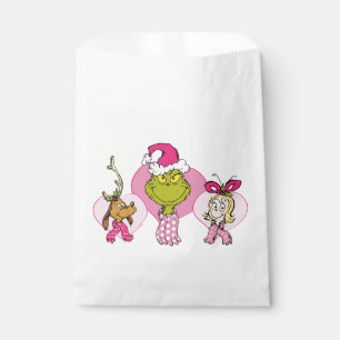 Grinch-bende in Roze Valentijnsportret Bedankzakje