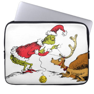 Grinch Bereidt Max de Rendier Voor Laptop Sleeve