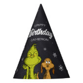Grinch Chalkboard Verjaardag Feesthoedjes (Voorkant)