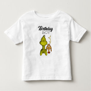 Grinch Chalkboard Verjaardag Jongen Kinder Shirts