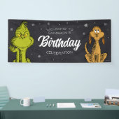 Grinch Chalkboard Verjaardag Spandoek (Beurs)