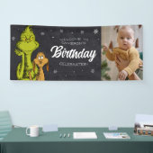 Grinch Chalkboard Verjaardag Spandoek (Beurs)