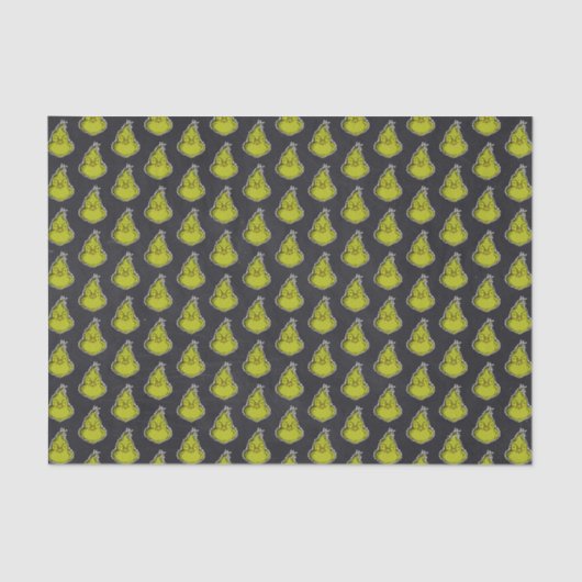 Grinch Chalkboard Verjaardag Tissuepapier (Voorkant)