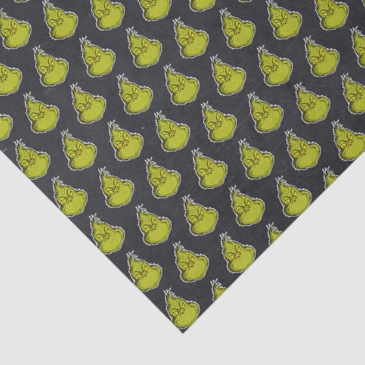 Grinch Chalkboard Verjaardag Tissuepapier (Detail)