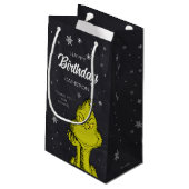 Grinch Chalkboard Verjaardagsgunst Klein Cadeauzakje (Achterkant Gekanteld)