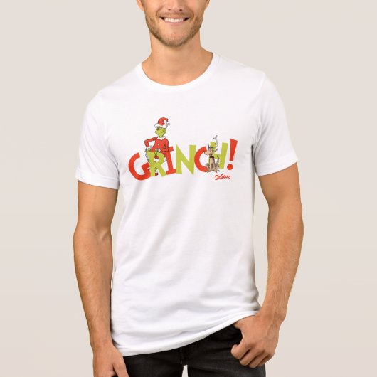 Grinch! Character Logo Graphic Tri-Blend Shirt (Voorkant)