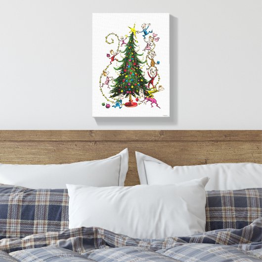 Grinch Christmas Tree Canvas Afdruk (Insitu (Slaapkamer))