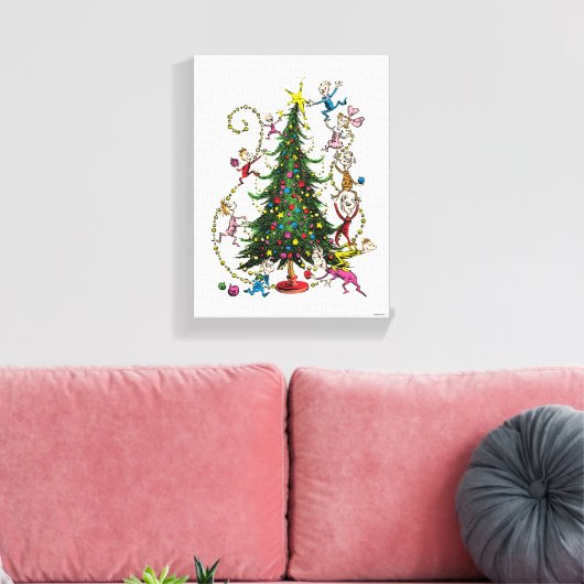 Grinch Christmas Tree Canvas Afdruk (Insitu (Woonkamer))