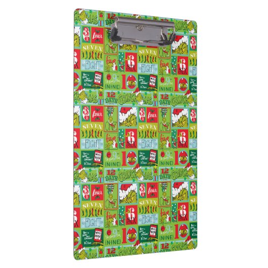 Grinch Days of Grinchmas Pattern Klembord (Rechts)