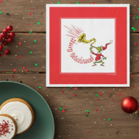 Grinch die op de vrolijke Grinch-Kersttoeter blaas