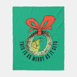 Grinch Dit is zo vrolijk als het wordt Fleece Deken