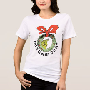 Grinch   Dit is zo vrolijk als het wordt Tri-Blend Shirt
