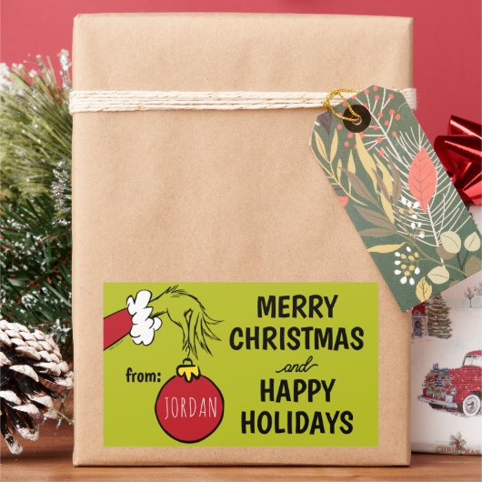 Grinch | Étiquette de cadeau de Noël (vacances)