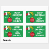 Grinch | Étiquette de cadeau de Noël (Feuille)