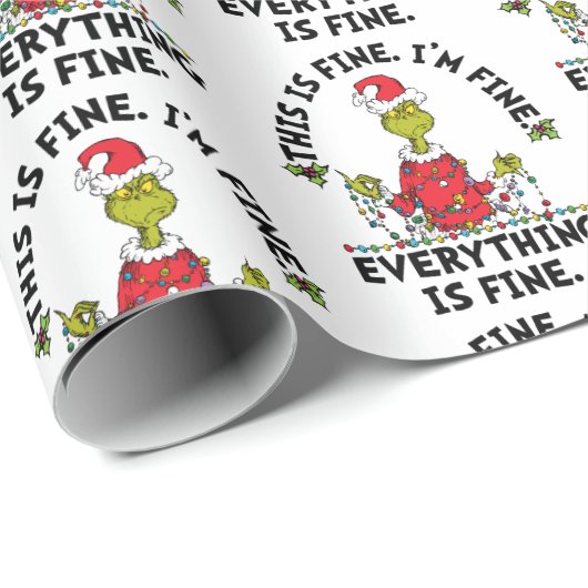 Grinch | Everything is Fine Cadeaupapier (Rol Hoek)