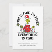 Grinch | Everything is Fine Feestdagenkaart (Voorkant)