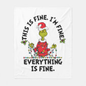 Grinch | Everything is Fine Fleece Deken (Voorkant)