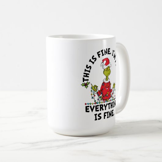 Grinch | Everything is Fine Koffiemok (Voorkant rechts)